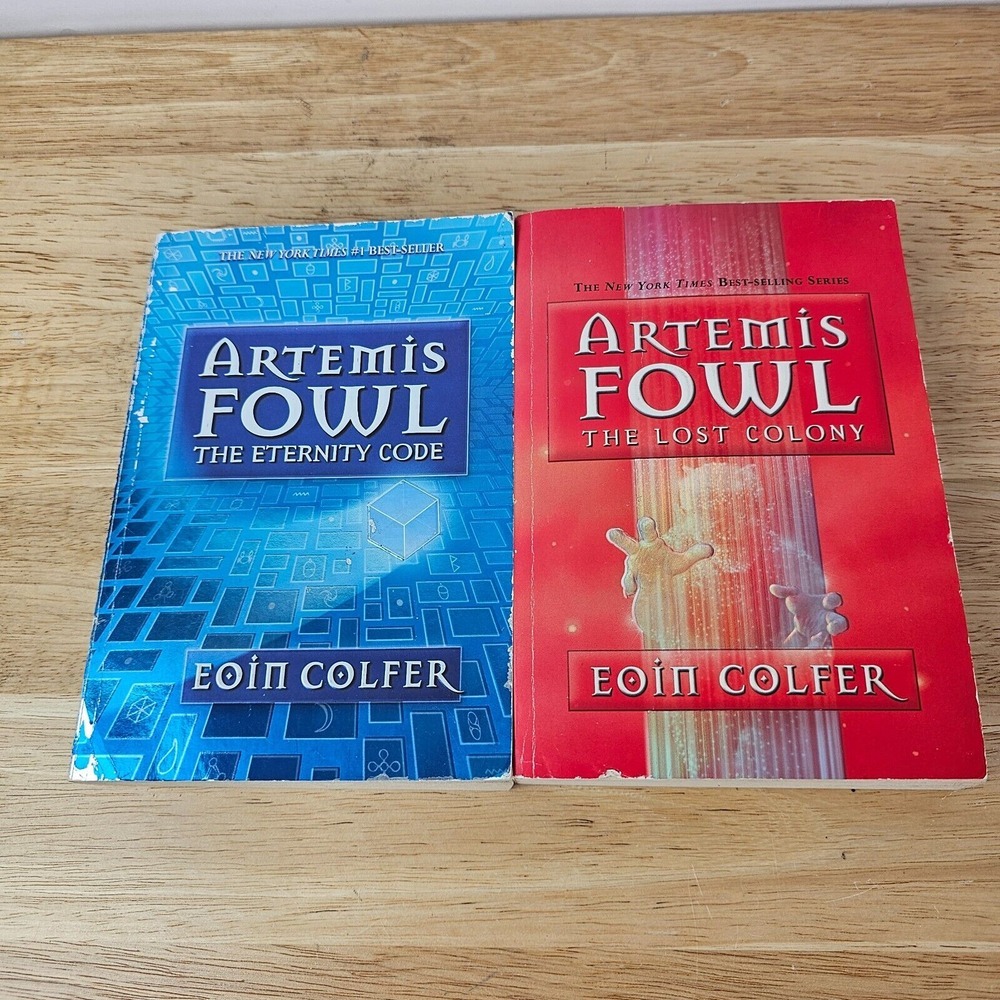 Lot of 2 by Eoin Colfer Paperback Books Artemis Fowl Lost Colony Eternity Code